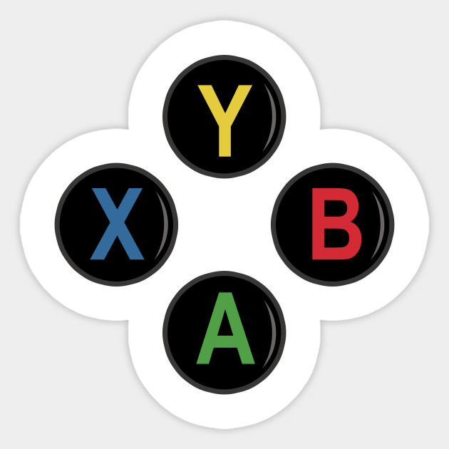 XBox Controller Buttons Video Game Sticker TeePublic